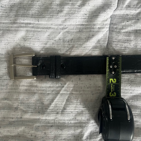 Genuine Alligator Skin Dress Belt Handmade sz 38 - Picture 4 of 5